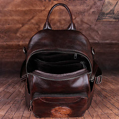 Vintage Leather Women's Backpack for iPad and Travel
