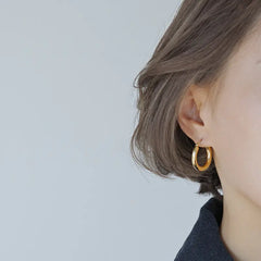 Oversized Stainless Steel Hollow Hoop Earrings