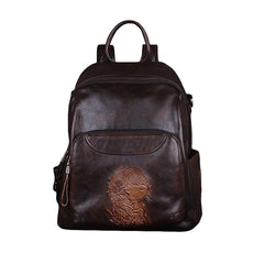 Vintage Leather Women's Backpack for iPad and Travel