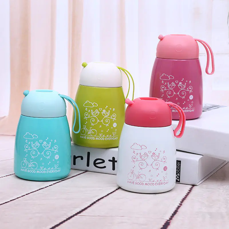 Stainless Steel Kids Water Bottle - Cute Eco-Friendly Cup