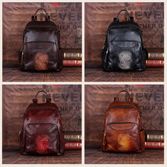 Vintage Leather Women's Backpack for iPad and Travel