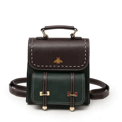Vintage Leather Women's Backpack for School & Travel