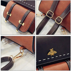 Vintage Leather Women's Backpack for School & Travel