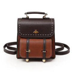 Vintage Leather Women's Backpack for School & Travel
