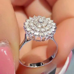 Geometric Ring with Full Diamond Alloy Design