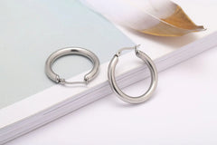 Oversized Stainless Steel Hollow Hoop Earrings